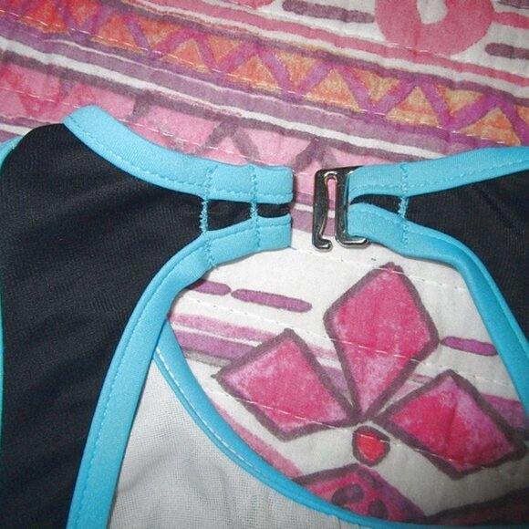 Miraclesuit Sport One Piece Swimsuit Size 8 High Neck Keyhole Tummy Slimmer Bra - Picture 10 of 12